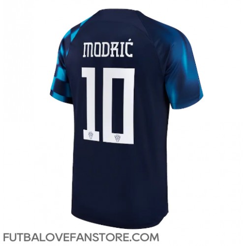 Chorvátsko Luka Modric #10 Vonkajší futbalový dres MS 2022 Krátky Rukáv